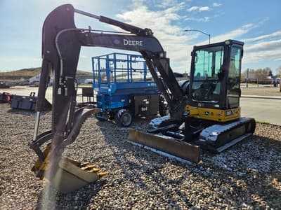 2024 Deere 50P Mini-Excavator, Only 830hrs, Long Arm, Hyd Angle Blade, Thumb, 3000hr/5 year Warranty - Image 2