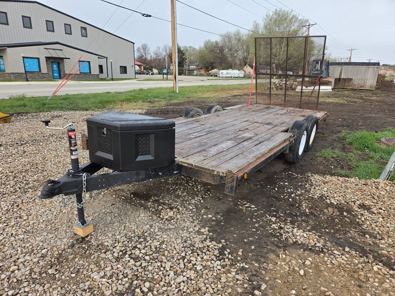 1999 Homemade Flatbed 89"x18' 7K GVW Ramp Gate, Tool Box - Image 1
