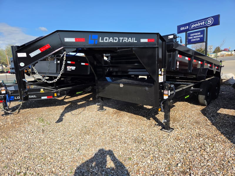 2026 Load Trail 83"x14' Gooseneck Dump Trailer 14K GVW, 14 ply, 24" sides, Tarp, Spare