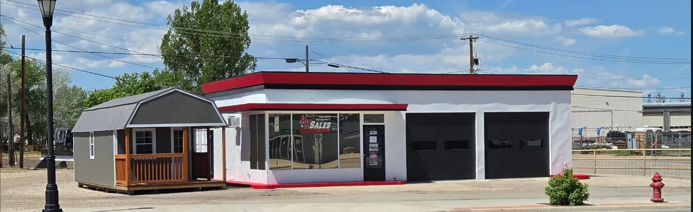 The M&K Sales lot on North Main Street in Sheridan, Wyoming